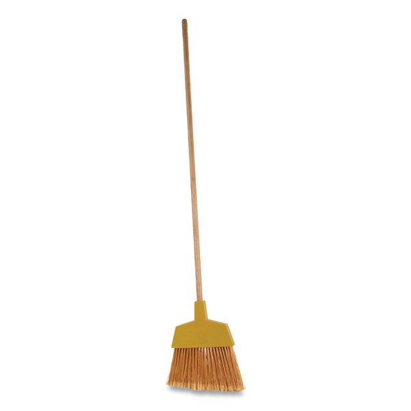 Boardwalk Angler Broom, Plastic Bristles, 53" Wood Handle, Yellow BWK932AEA